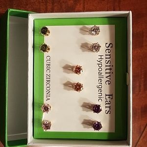 Brand New Set of 5 Cubic Zirconia Earring Set